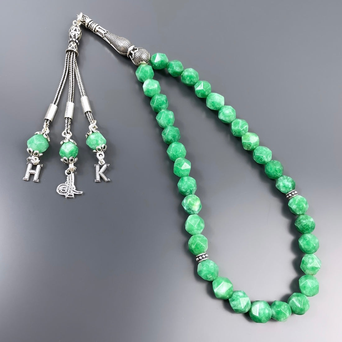 Jade Dogaltas Tesbih 925 Silver